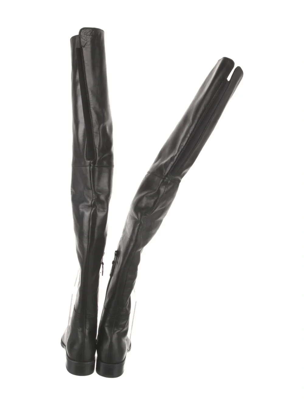 Stuart Weitzman Black Over-the-Knee Leather Boots